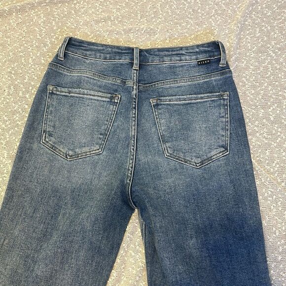 RISEN Shadow Hem High Rise Distressed Straight Leg Jeans 9 29 - Picture 5 of 15